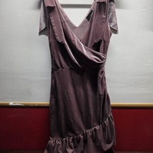 Elegant Mauve Wrap Dress
